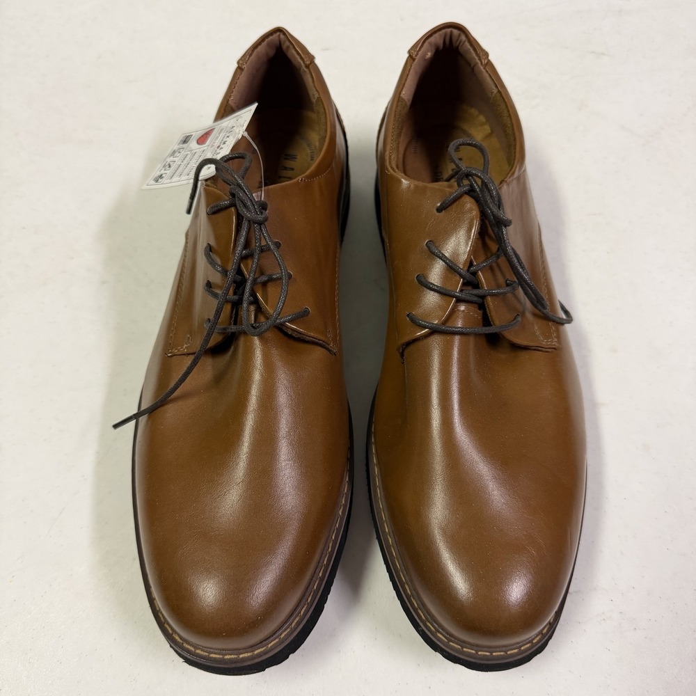 NEW Deer Stags Walkmaster SUPRO 2.0 Mens Brown Dress Shoes US 14M Lace Up Oxford